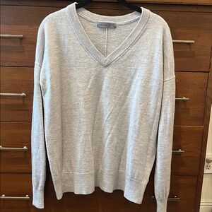 Icebreaker Heather Gray Women's V-Neck Sweater